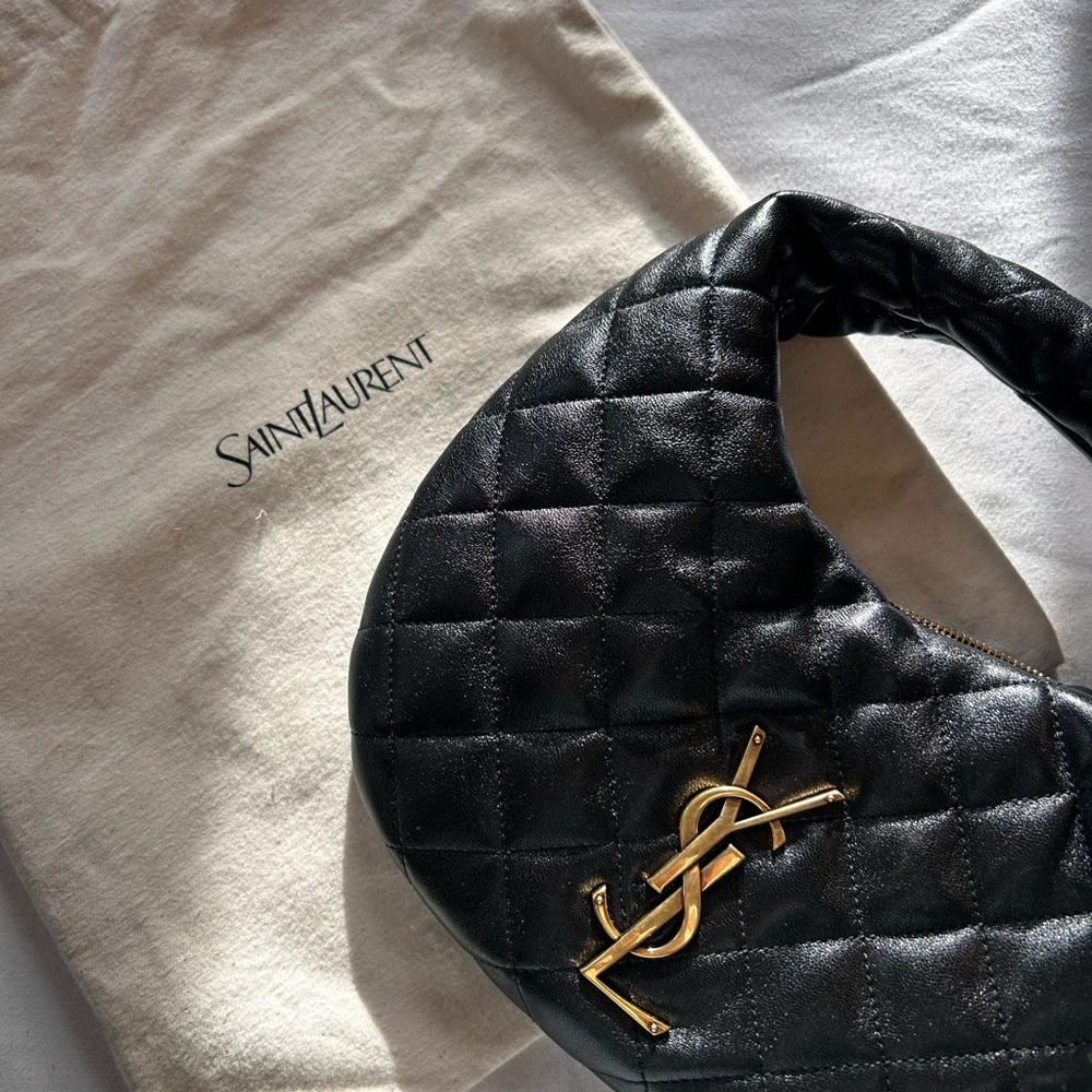 Saint Laurent Black Quilted Shoulder Bag